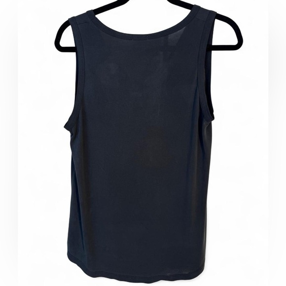 Peyton Jensen Modal Blend Black V-Neck Swing Tank Top Tunic - Size M Made in USA - Picture 3 of 13